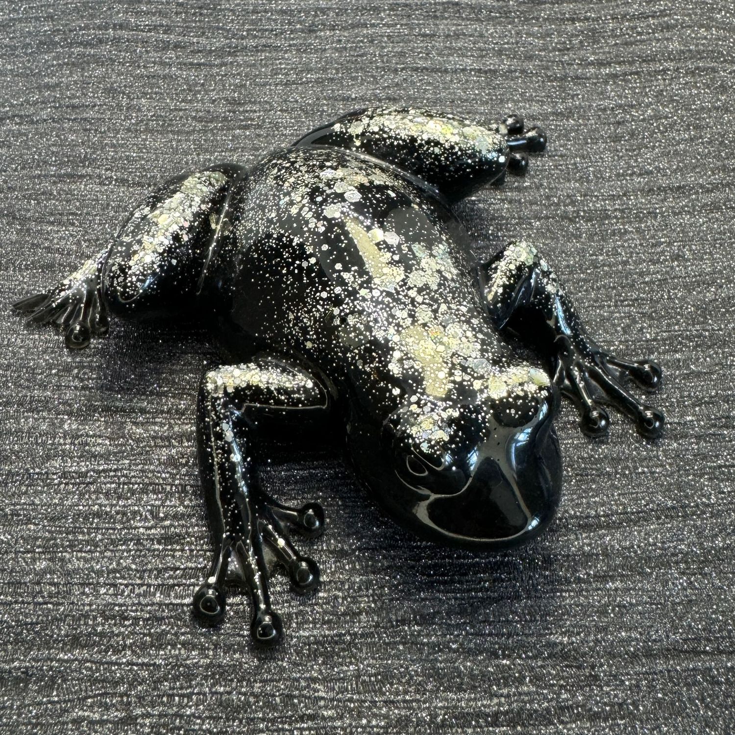 Black & Silver Frog Ornament