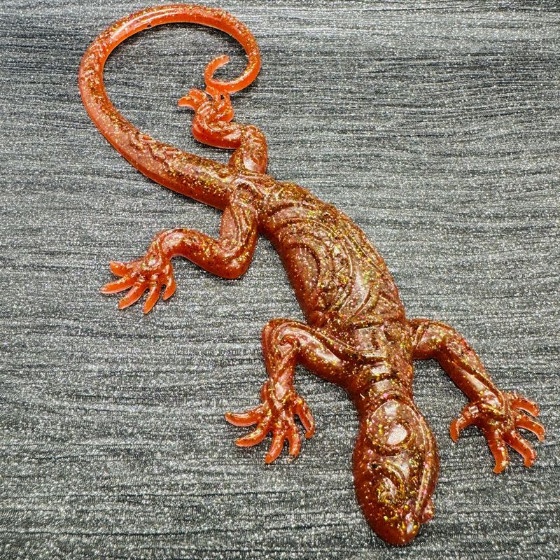 Gecko Lizard Reptile Sparkling Red
