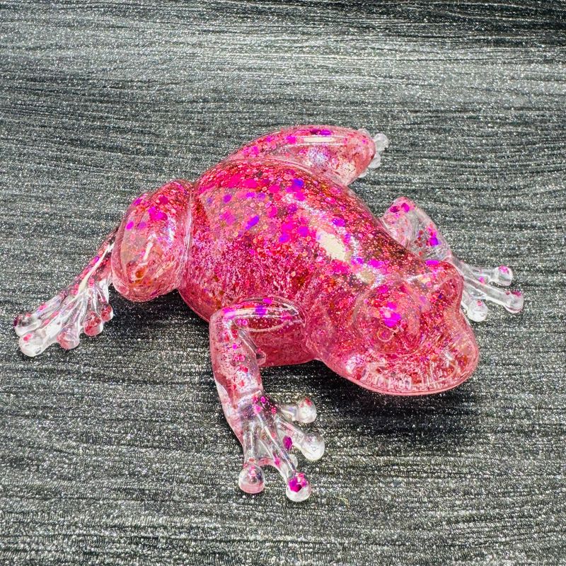 Sparkling Pink Frog Ornament