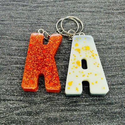 Letter Resin Keyrings