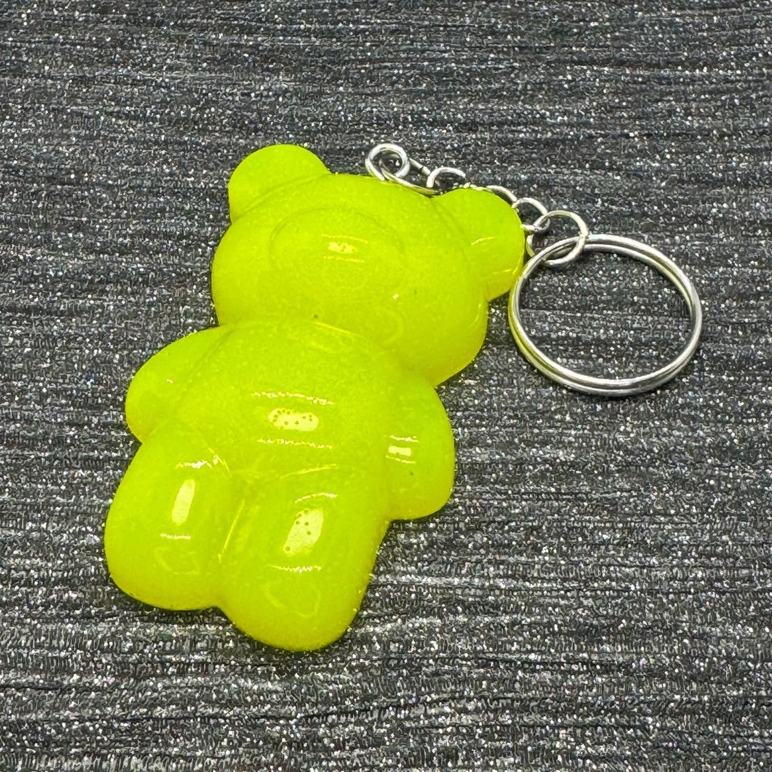 Bear Deep Yellow Glossy Anxiety Keyring