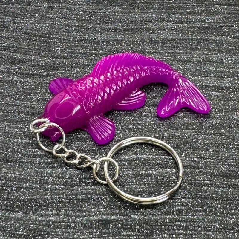 Koi Fish Deep Purple Keyring Gift