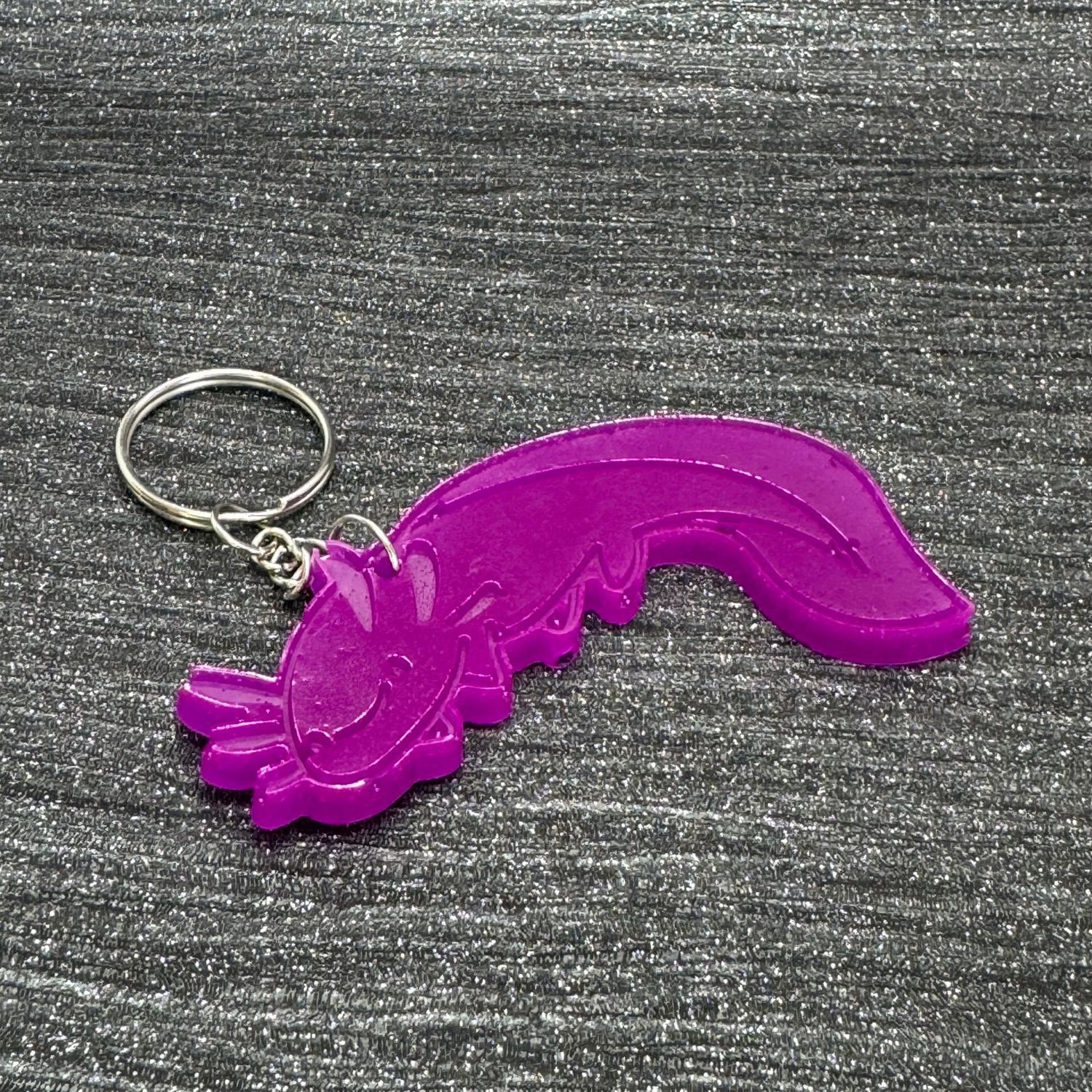 Axolotl Keyring Deep Purple Gift