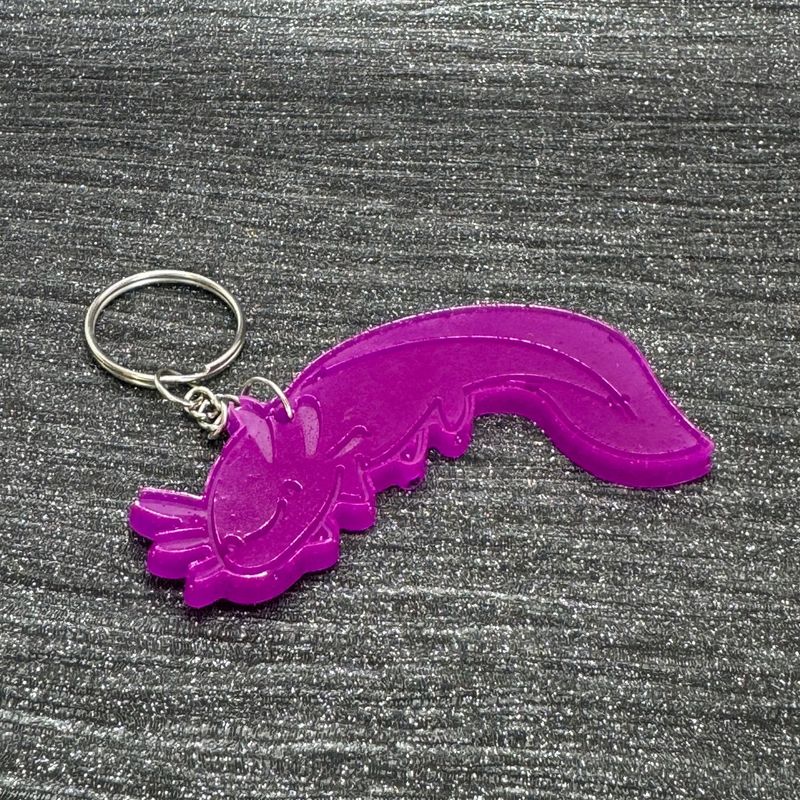 Axolotl Keyring Deep Purple Gift