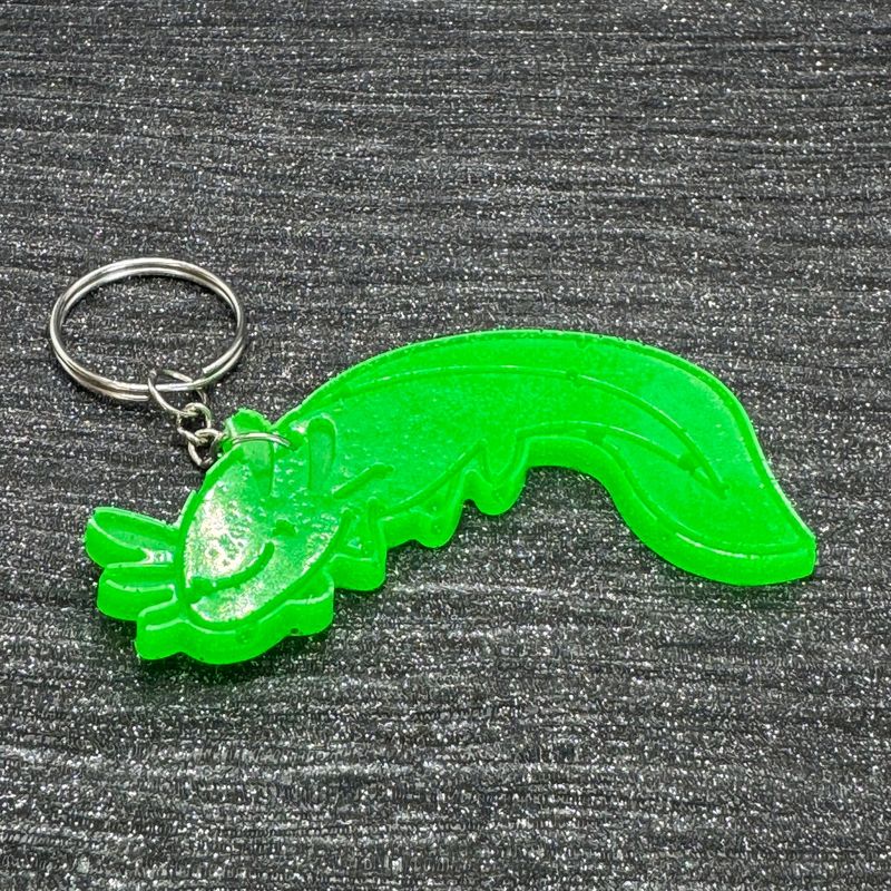 Axolotl Keyring Deep Green Gift