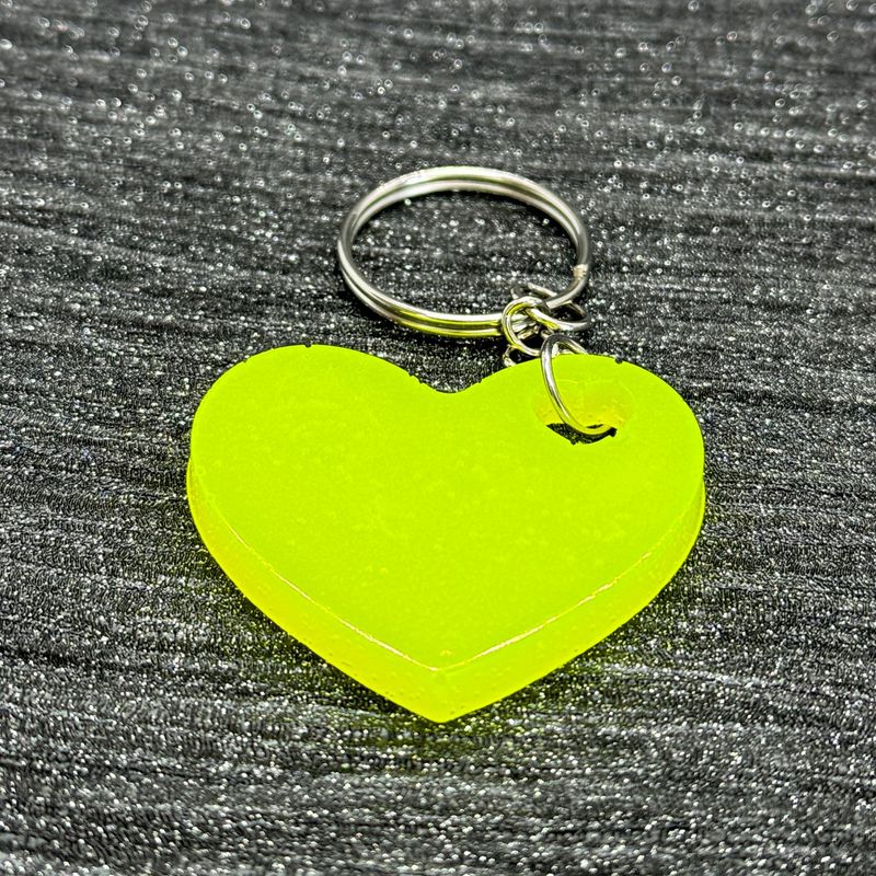 Love Heart Deep Yellow Keyring Gift