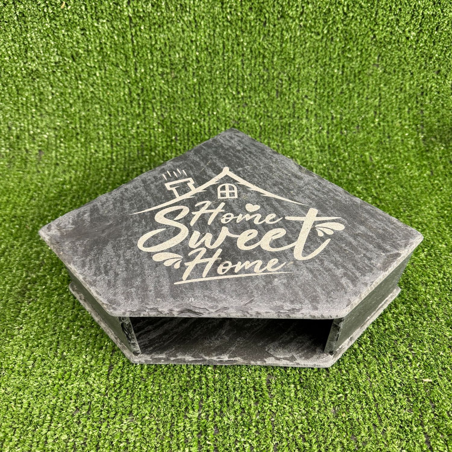 Aquarium and Reptile, Laser Engraved "Home Sweet Home" Slate cave