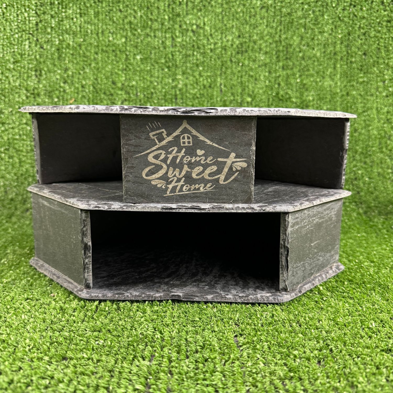 Aquarium / Reptile Slate Cave Laser Engraved.