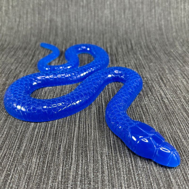Blue Snake Epoxy Resin Reptile Model