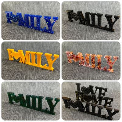 FAMILY Beautiful Handmade Resin Home Signs