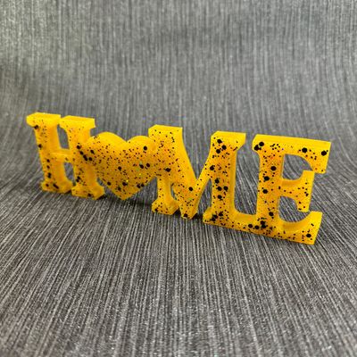 Home Resin Word Gold and Black