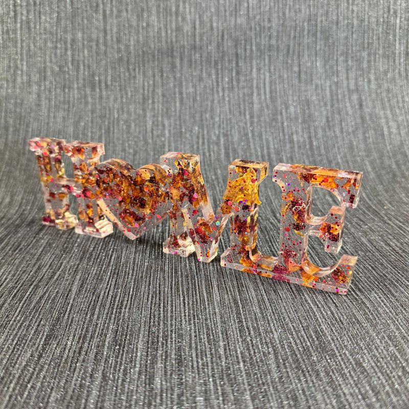 Home Resin Word Confetti Style