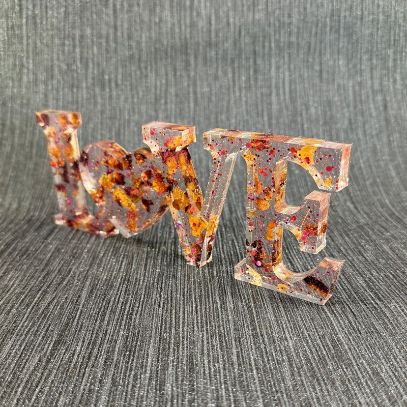Love Resin Word - Confetti Style