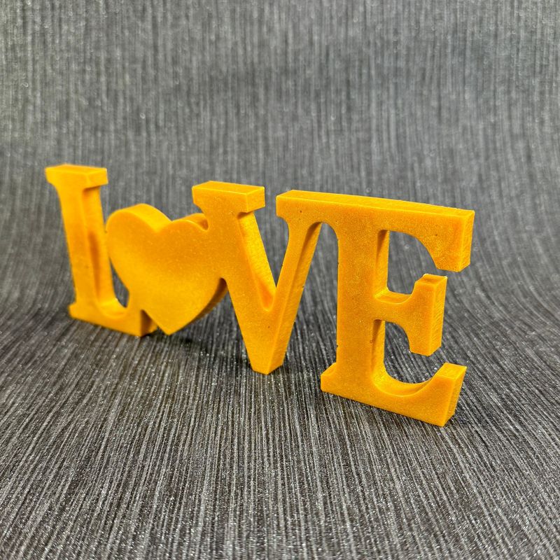 Love Resin Word - Golden