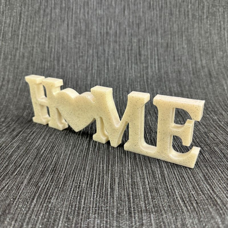 Home Resin Word Silver Sparkling.