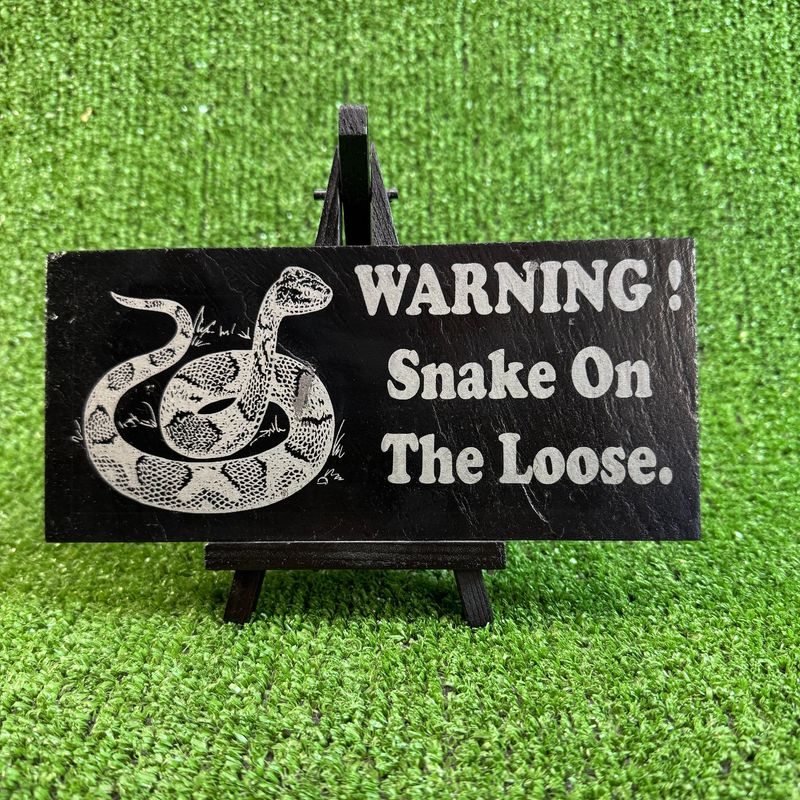 SNAKE Slate Warning Sign 20x9cm