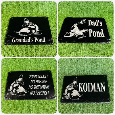Fish Pond Slate Signs