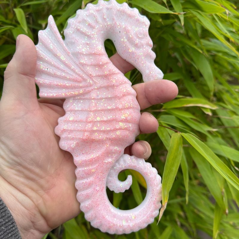 Seahorse White & Pink Wall art Model