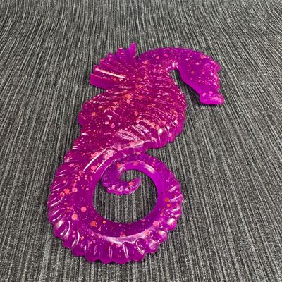 Sea horse Sparkling Purple wall art Model