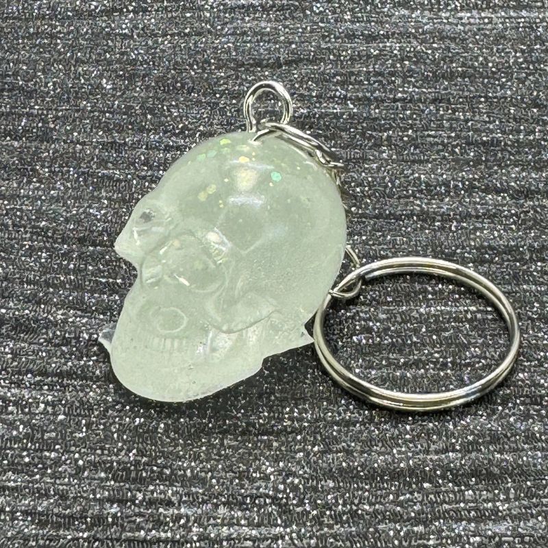 Skull 3D Clear Keyring Gift