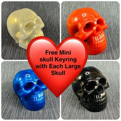 3D Big Solid Skull Heads