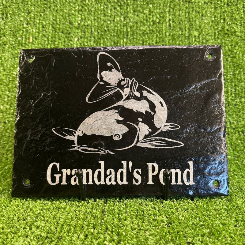 30x20cm Grandad's Pond Slate Garden Sign