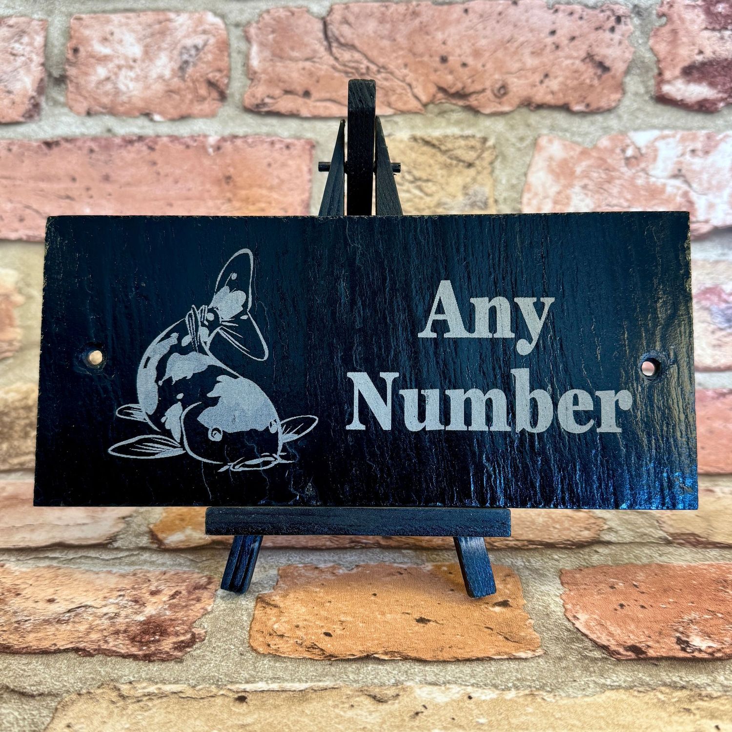 Koi Fish House Number Slate Sign