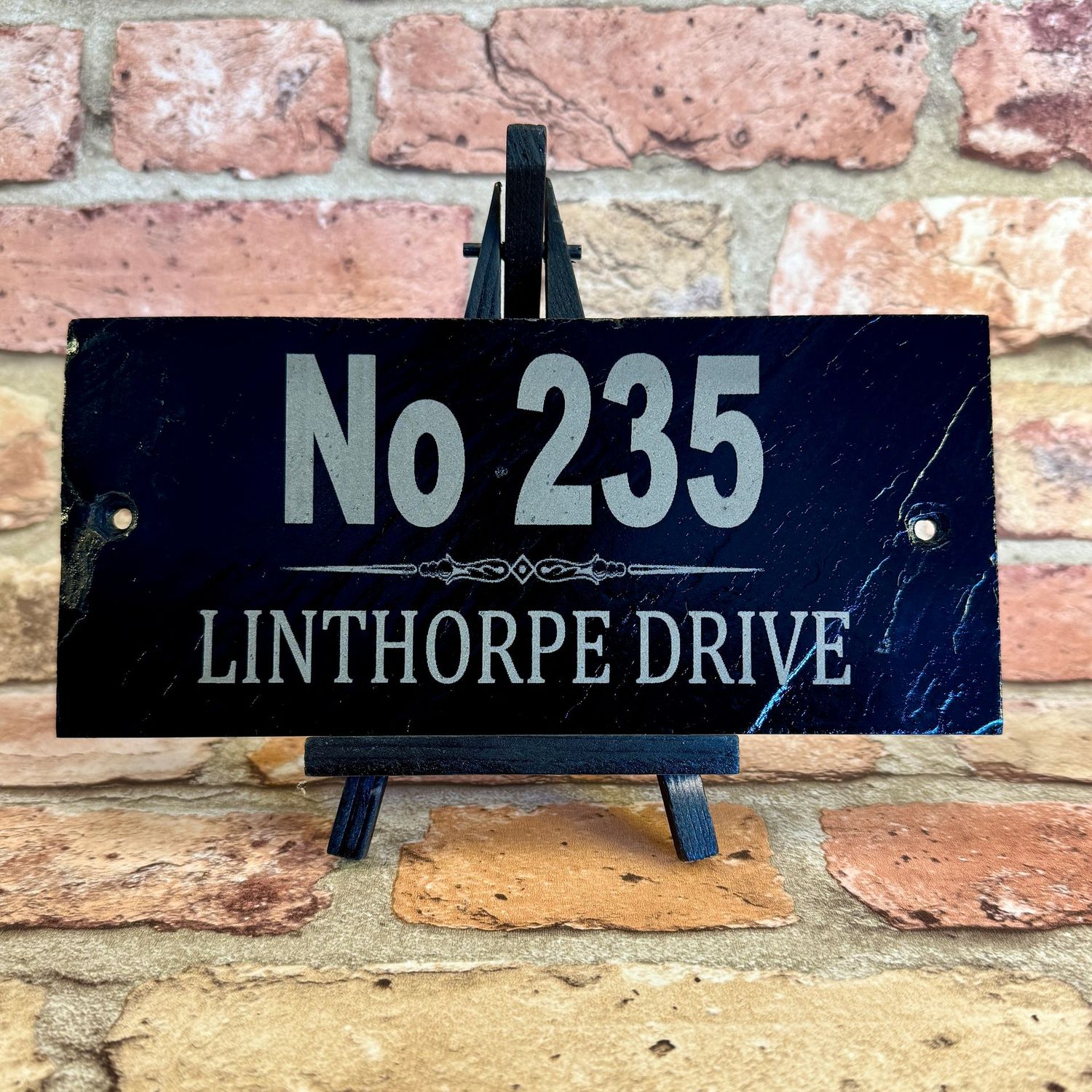 Custom House Number Slate Sign