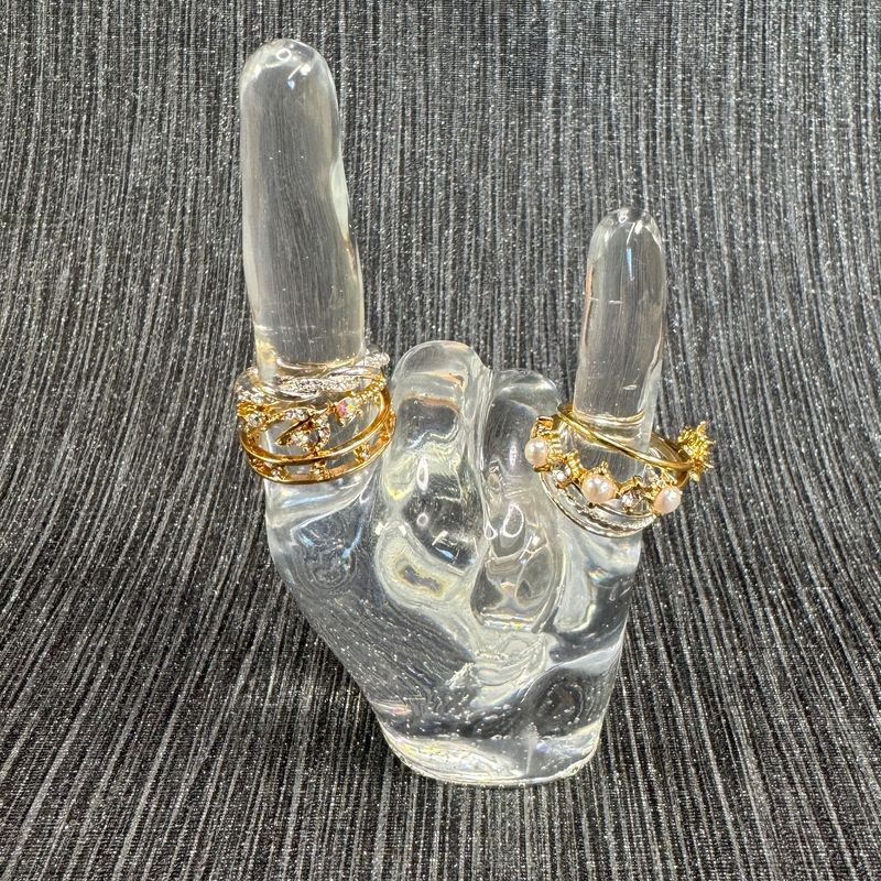 Clear Jewelry Ring Hand Model