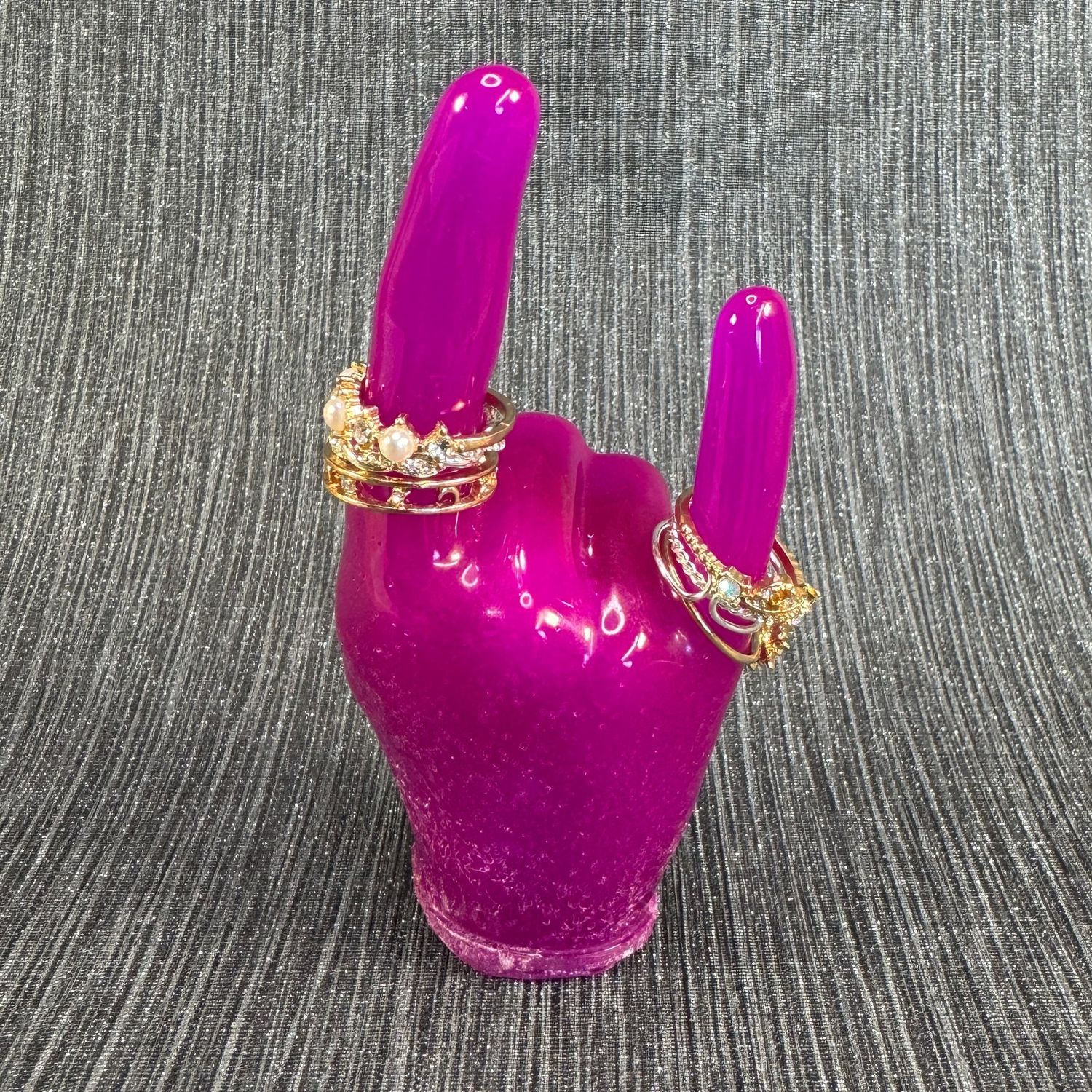 Purple Jewelry Ring Hand Model