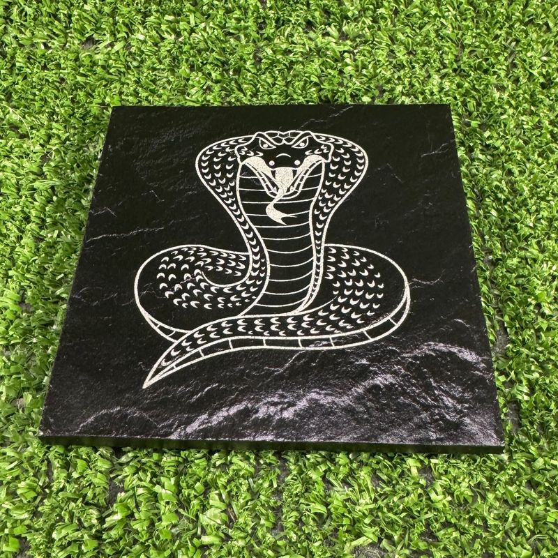 Cobra Snake slate coaster