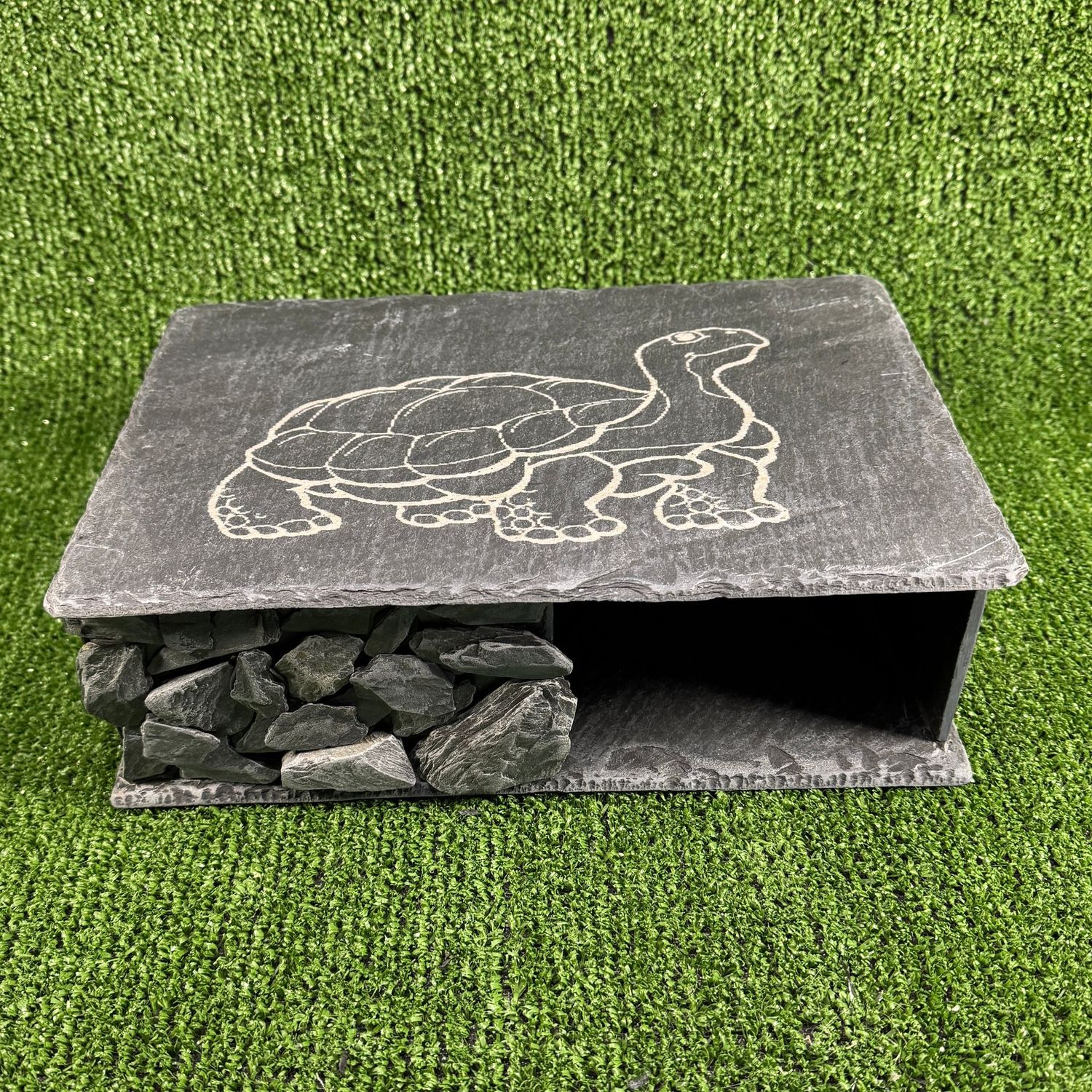 Baby Tortoise Laser Engraved Slate Hide