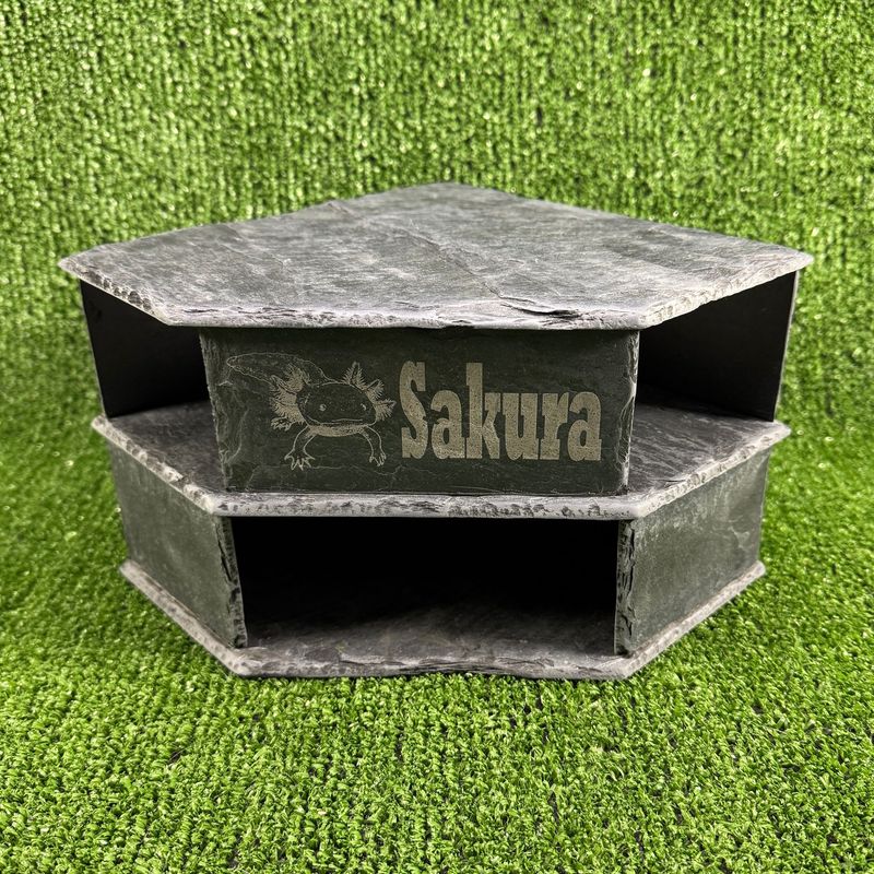 Double Slate Laser Engraved Cave With Name.