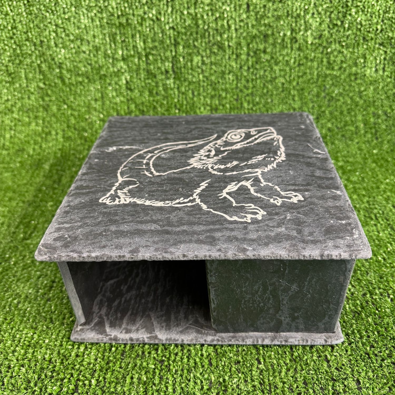 BEARDED DRAGON Reptile Slate Cave 9x20x20cm