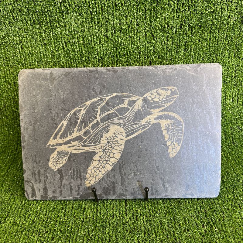 30x20cm Turtle laser Engraved Sign.