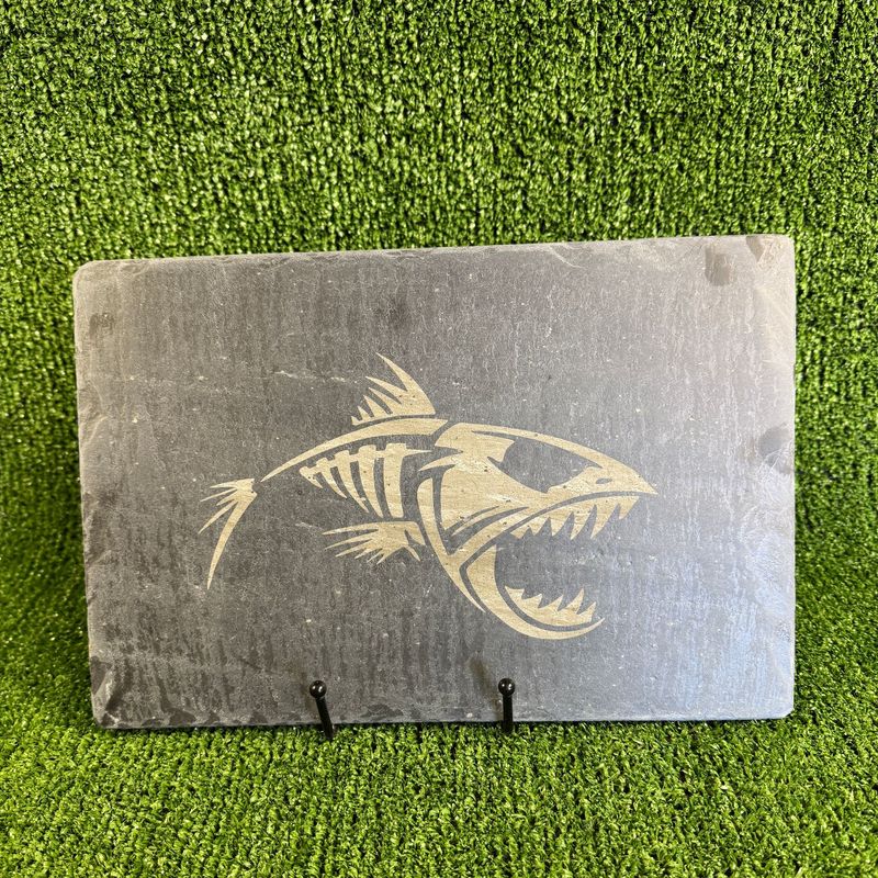 30x20cm Piranha / Killer laser Engraved Sign.