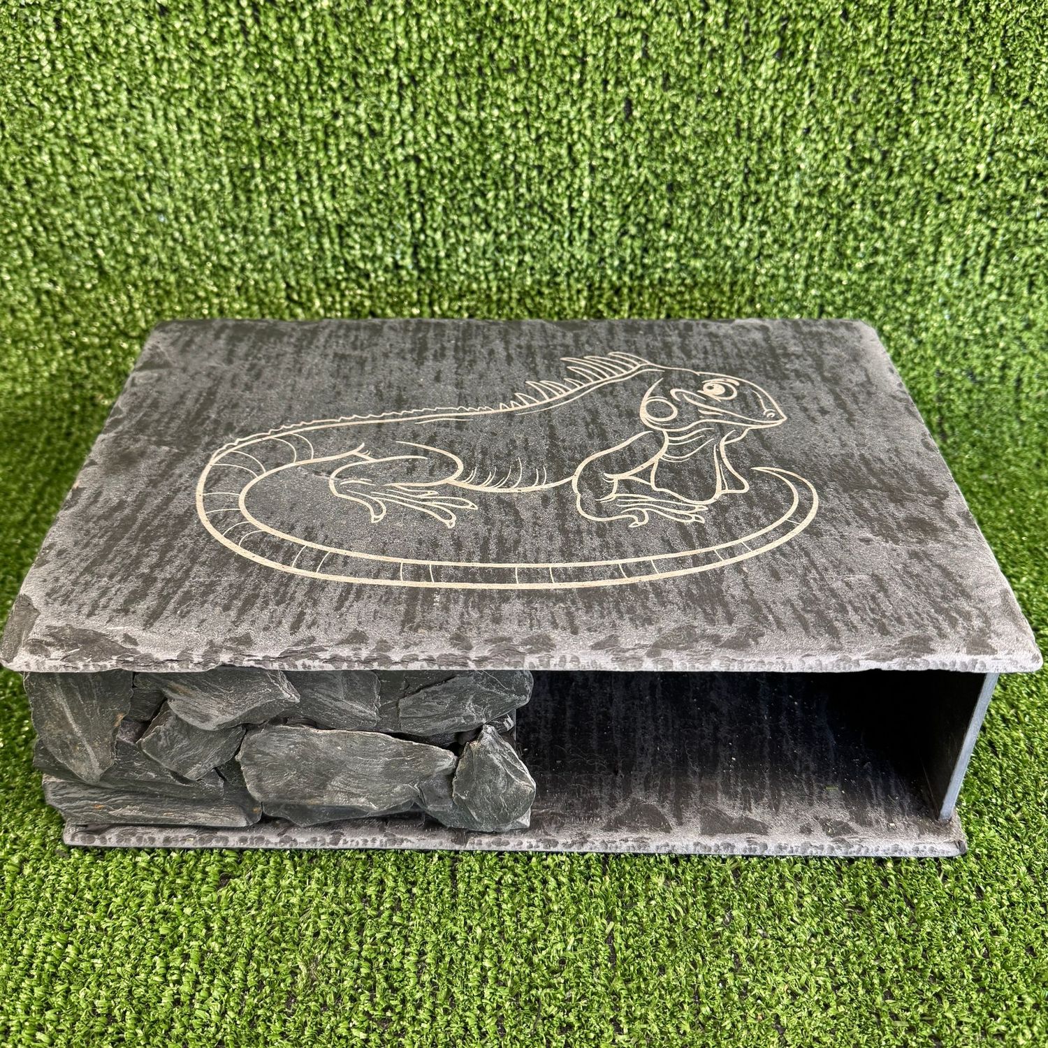 X-LARGE Iguana Laser Engraved Slate Hide
