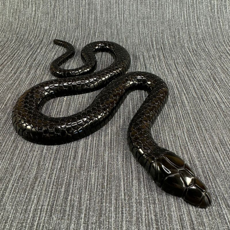 Black Snake Epoxy Resin Reptile Model