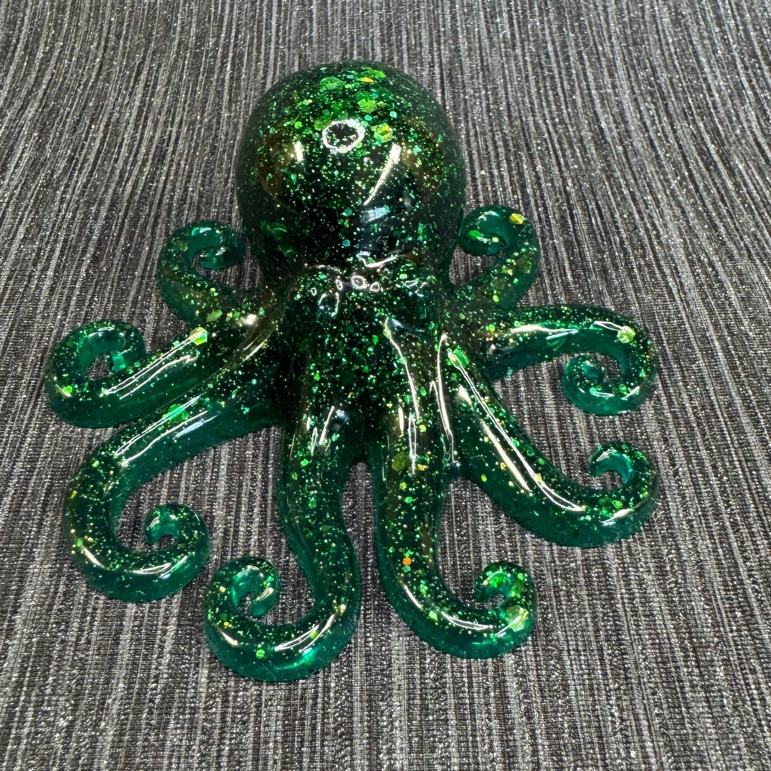 Octopus Sparkling Green Resin Model