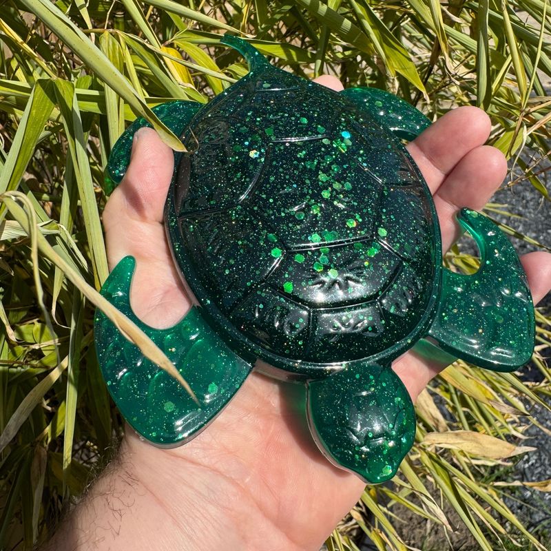 Turtle Ocean Green Colourful Resin Model Wall Art