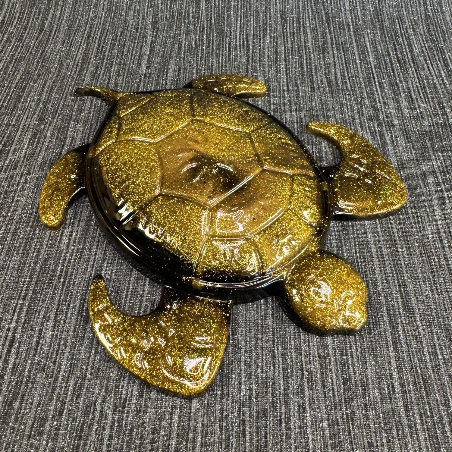 Turtle Black and Gold Colourful Resin Model Wall Art