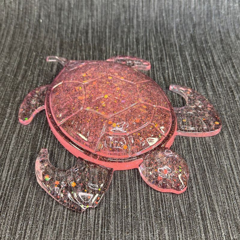 Turtle Pink Colourful Resin Model Wall Art