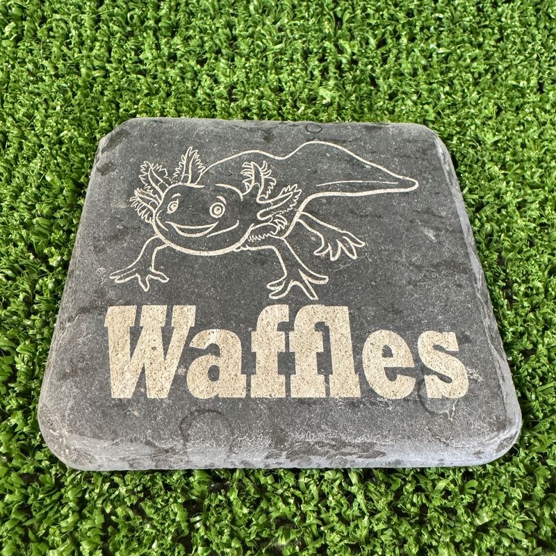 Style 2 Axolotl Laser engraved with Name