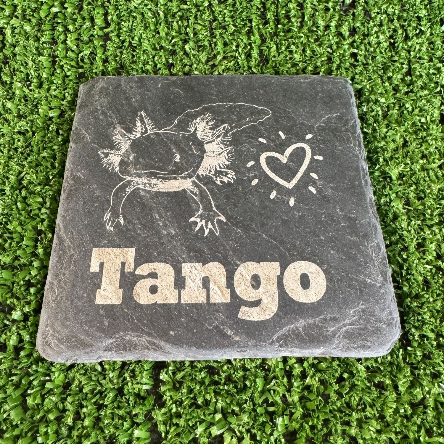 Style 3 Axolotl Laser engraved with Name