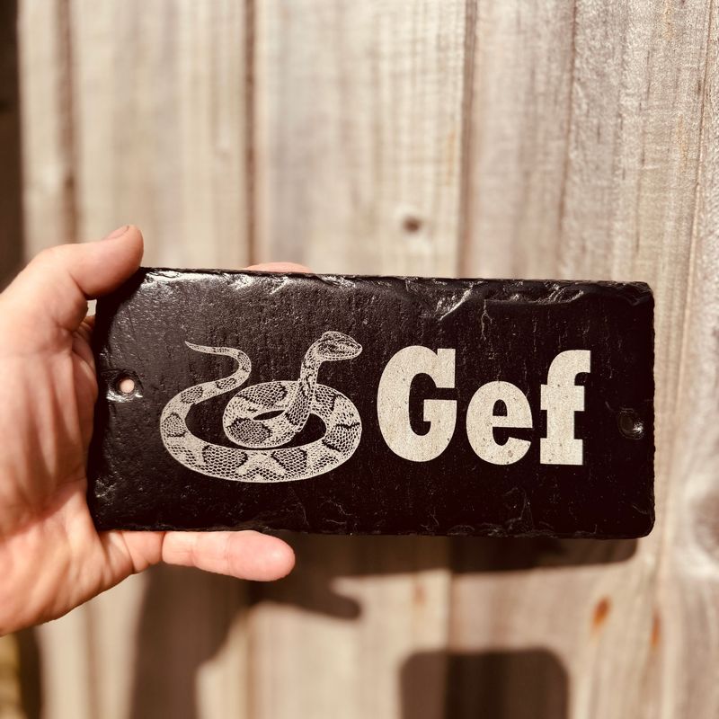 SNAKE Gloss Laser Engraved Vivarium Sign