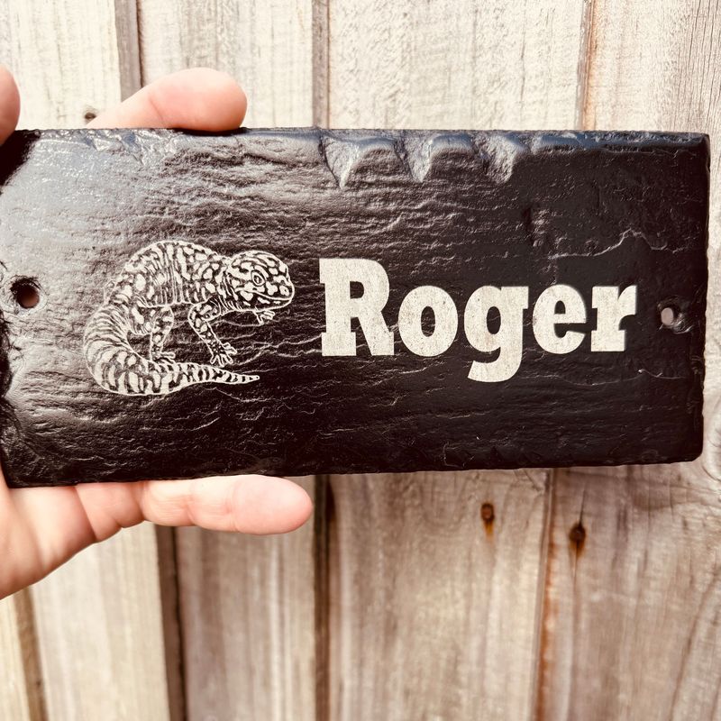 GECKO Gloss Laser Engraved Vivarium Sign