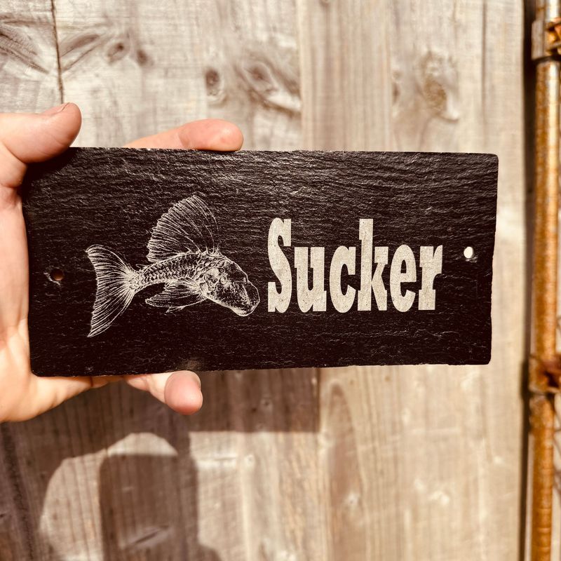 CATFISH Gloss Laser Engraved Aquarium Sign