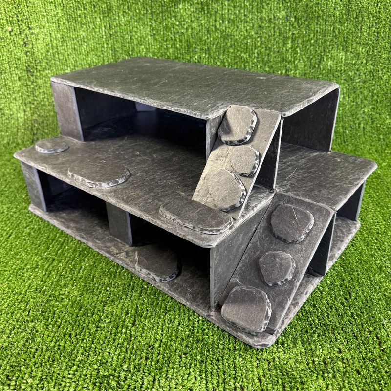 Aquarium and Reptile BIG Slate Cave, 2 Level, Axolotl, Bearded Dragons, Geckos. (BTO)