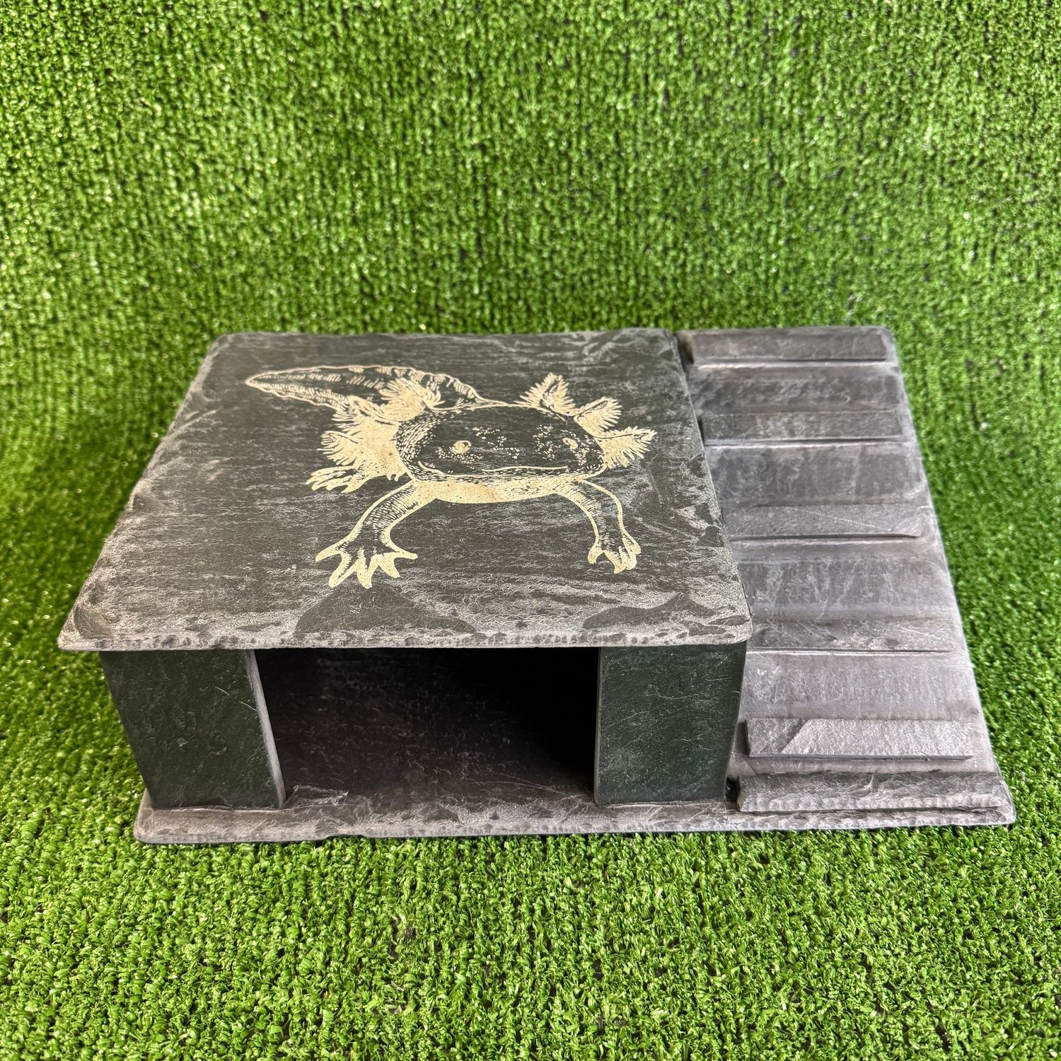 Axolotl & Animal, Reptile XL Slate Cave, Basking Roof, Ramp.