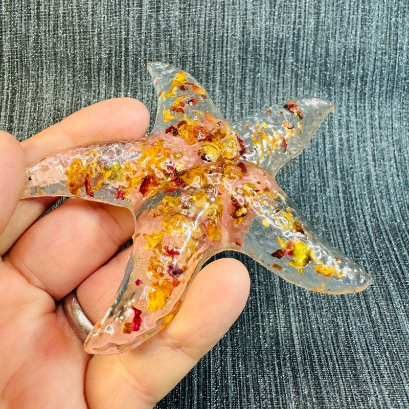 Beautiful Confetti Filled Life size Starfish Model.
